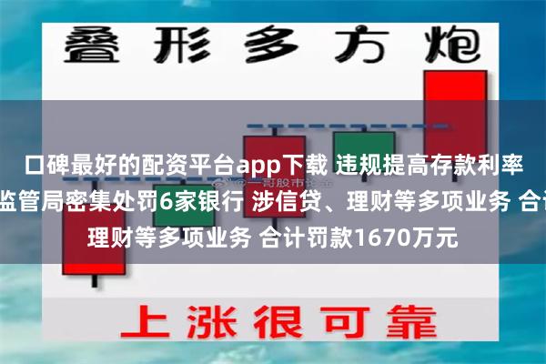 口碑最好的配资平台app下载 违规提高存款利率被罚？浙江金融监管局密集处罚6家银行 涉信贷、理财等多项业务 合计罚款1670万元