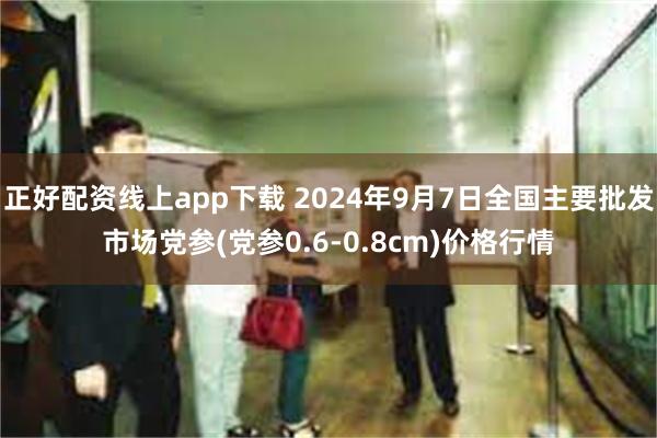 正好配资线上app下载 2024年9月7日全国主要批发市场党