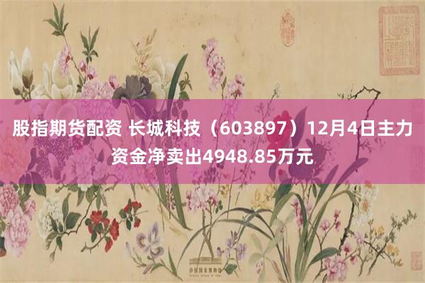 股指期货配资 长城科技（603897）12月4日主力资金净卖出4948.85万元