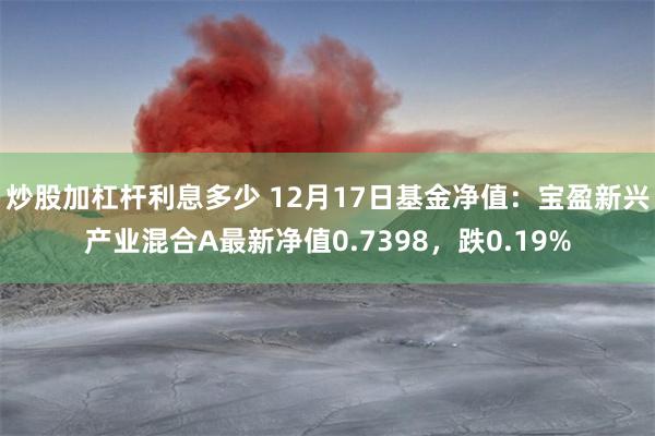 炒股加杠杆利息多少 12月17日基金净值：宝盈新兴产业混合A